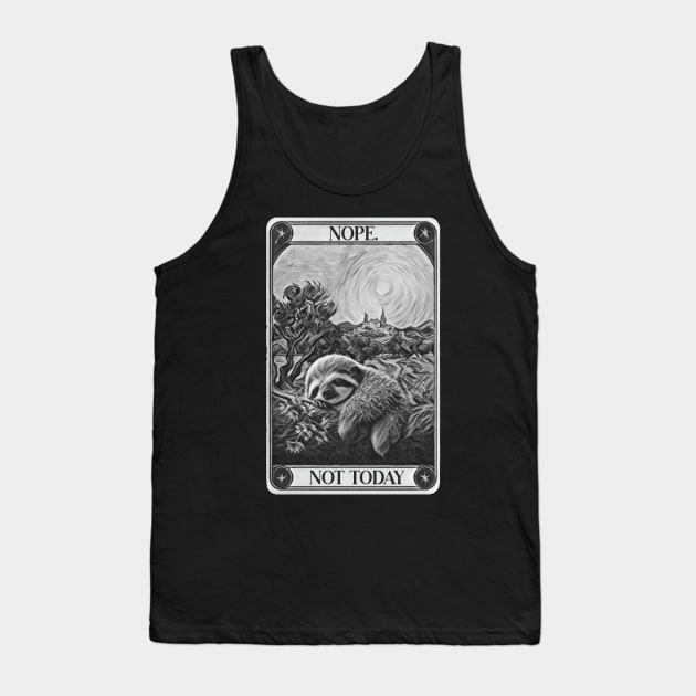 Not Today Sloth Tank Top by Trendsdk